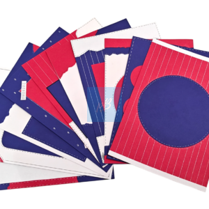 Project Banao Red & Blue Designer Scrapbook Papers – 10 Sheets | 180 GSM Premium A4 Craft Paper for Journaling, Card Making, DIY Crafts, Album Decoration & School Projects