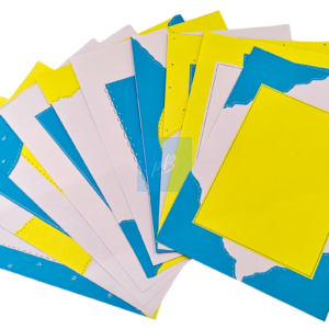 Project Banao A4 Craft Paper Pack (Blue & Yellow, 10 Sheets) – 180 GSM, Decorative Scrapbook Sheets for Art & Craft, Journaling, School Projects, DIY Cards