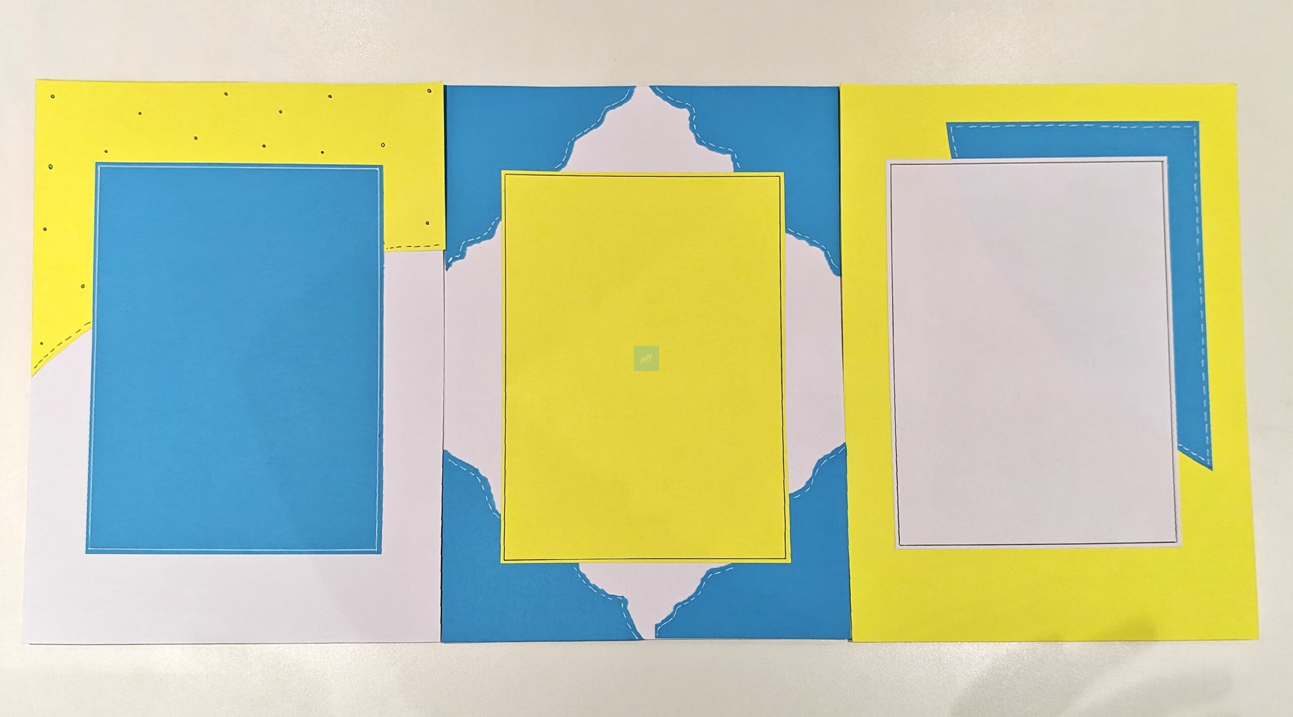 Project Banao A4 Craft Paper Pack (Blue & Yellow, 10 Sheets) – 180 GSM, Decorative Scrapbook Sheets for Art & Craft, Journaling, School Projects, DIY Cards - Image 6