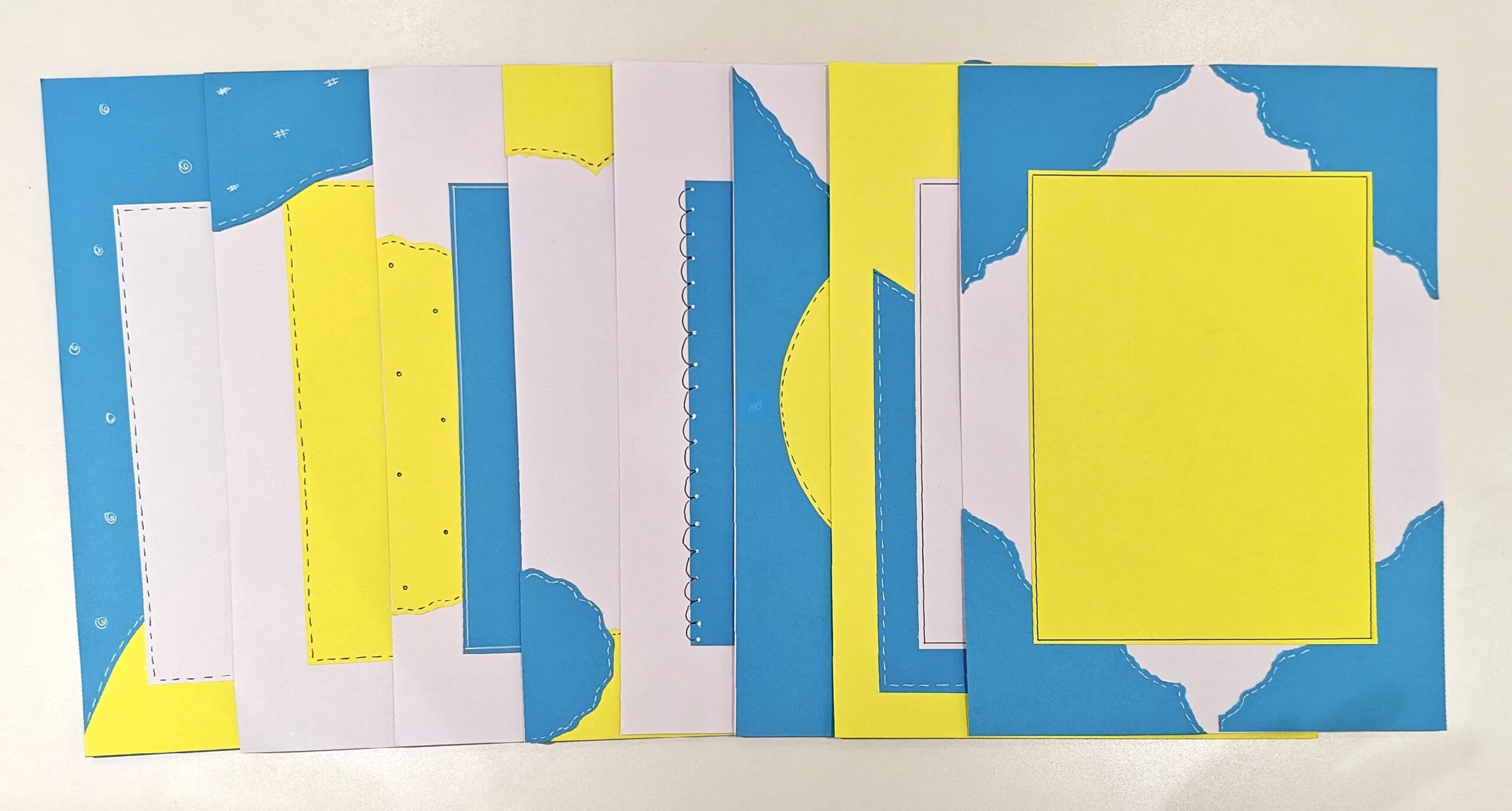 Project Banao A4 Craft Paper Pack (Blue & Yellow, 10 Sheets) – 180 GSM, Decorative Scrapbook Sheets for Art & Craft, Journaling, School Projects, DIY Cards - Image 7