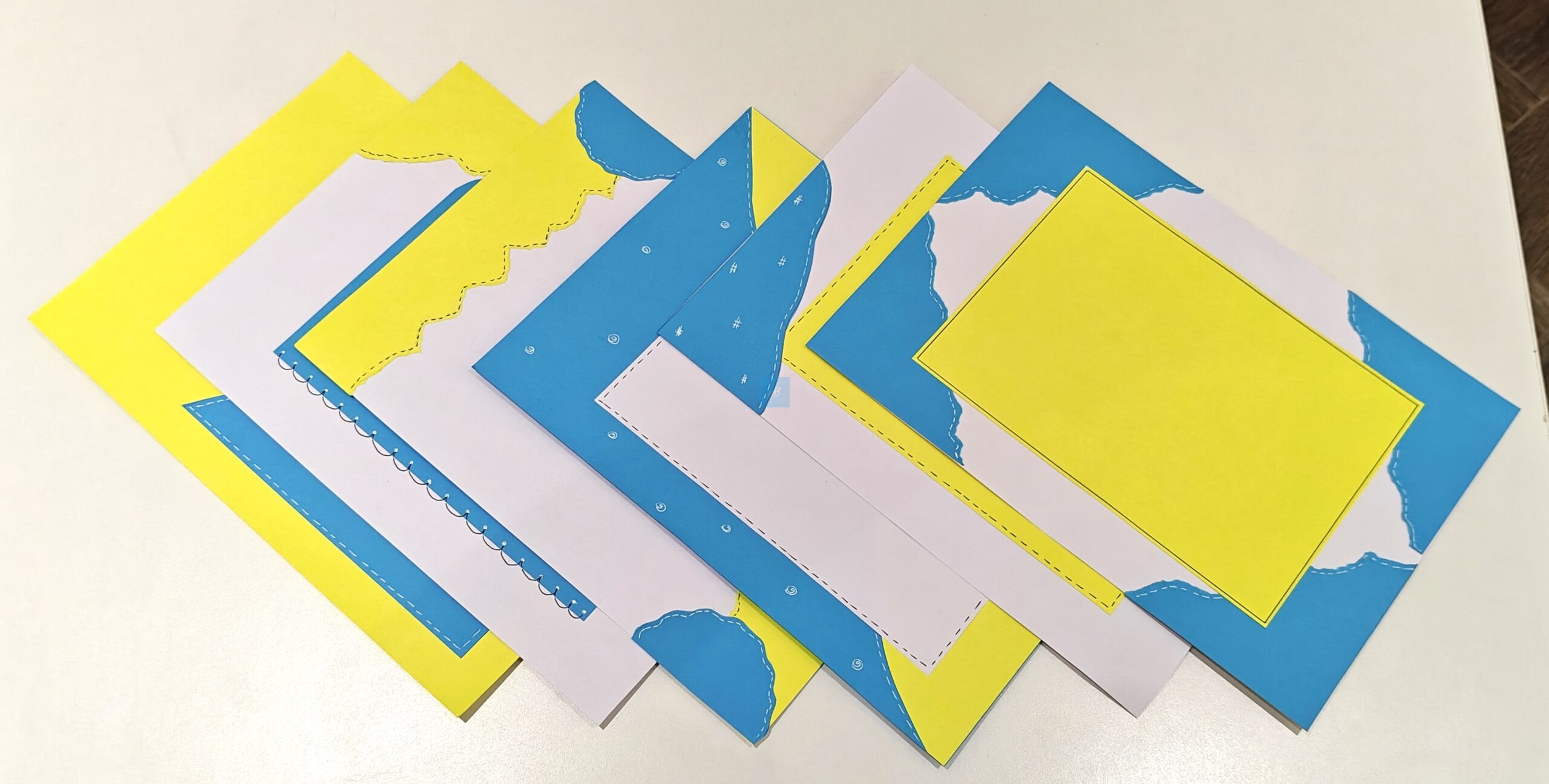 Project Banao A4 Craft Paper Pack (Blue & Yellow, 10 Sheets) – 180 GSM, Decorative Scrapbook Sheets for Art & Craft, Journaling, School Projects, DIY Cards - Image 9