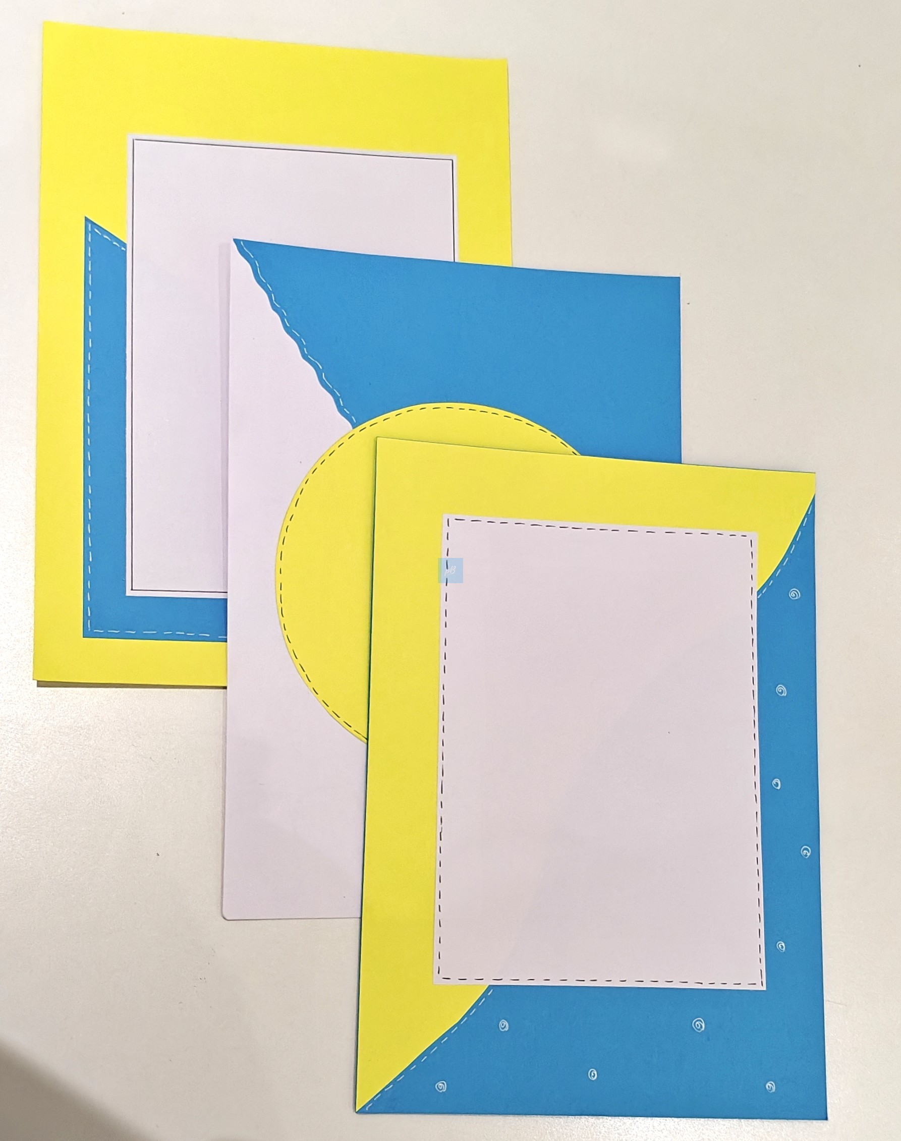 Project Banao A4 Craft Paper Pack (Blue & Yellow, 10 Sheets) – 180 GSM, Decorative Scrapbook Sheets for Art & Craft, Journaling, School Projects, DIY Cards - Image 5