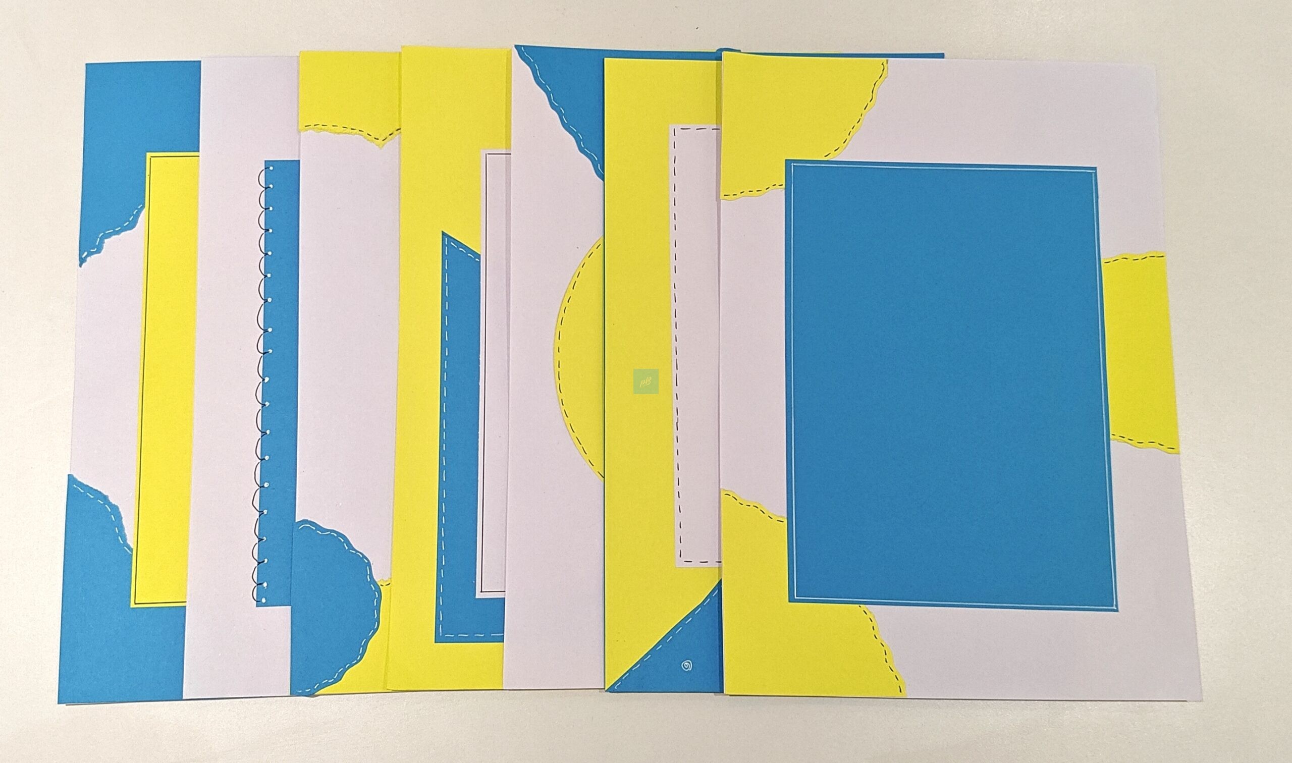 Project Banao A4 Craft Paper Pack (Blue & Yellow, 10 Sheets) – 180 GSM, Decorative Scrapbook Sheets for Art & Craft, Journaling, School Projects, DIY Cards - Image 4