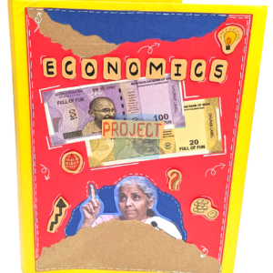 PB Economics Theme A4 Ring Binder Project File – Handmade Design Folder for School & College Projects, Durable Presentation Binder