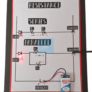 Project Banao Series and Parallel Resistance Circuit Kit with LED, Resistors, Switch & Battery – STEM Physics Electronics Learning Model for Students | DIY Educational Science Project