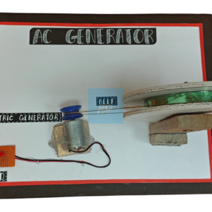 Project Banao AC Generator Working Model – Manual Handwheel Generator with LED Indicator & Belt Drive | School Science Project Kit | STEM Physics Experiment Model