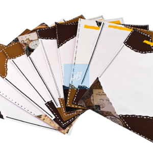 Project Banao Handmade Designer Writing Sheets (10 Pcs) | A4 Size 180 GSM Vintage Aesthetic Designer Paper for Scrapbooking, Journals, Letters & DIY Projects | Aesthetic Stationery - Made in India