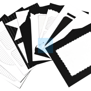 Project Banao Minimalist Black & White Writing Paper (Set of 10) | Handmade A4 Monochrome Designer Sheets for Journals, Letters, Scrapbooking & Crafts | 180 GSM | Made in India
