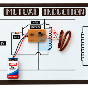 Project Banao Mutual Induction Experiment Kit with 9V Battery, LED, Induction Coils & Transistor – Educational Physics STEM Project for Students