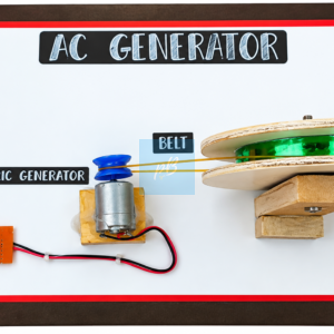 Project Banao AC Generator Working Model – Manual Handwheel Generator with LED Indicator & Belt Drive | School Science Project Kit | STEM Physics Experiment Model