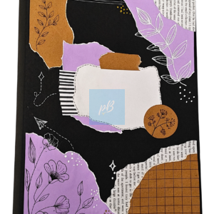 Project Banao Black & Lavender Theme A4 Ring Folder | Handmade A4 Project File | Presentation Folder for School, College & Office Documents | Made in India