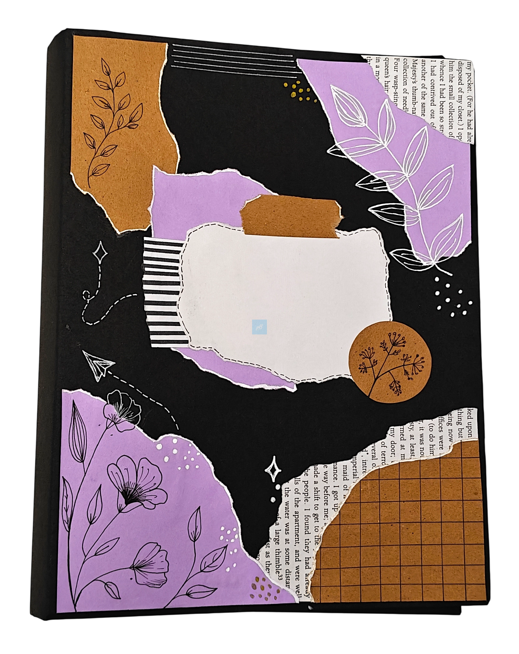 Project Banao Black & Lavender Theme A4 Ring Folder | Handmade A4 Project File | Presentation Folder for School, College & Office Documents | Made in India