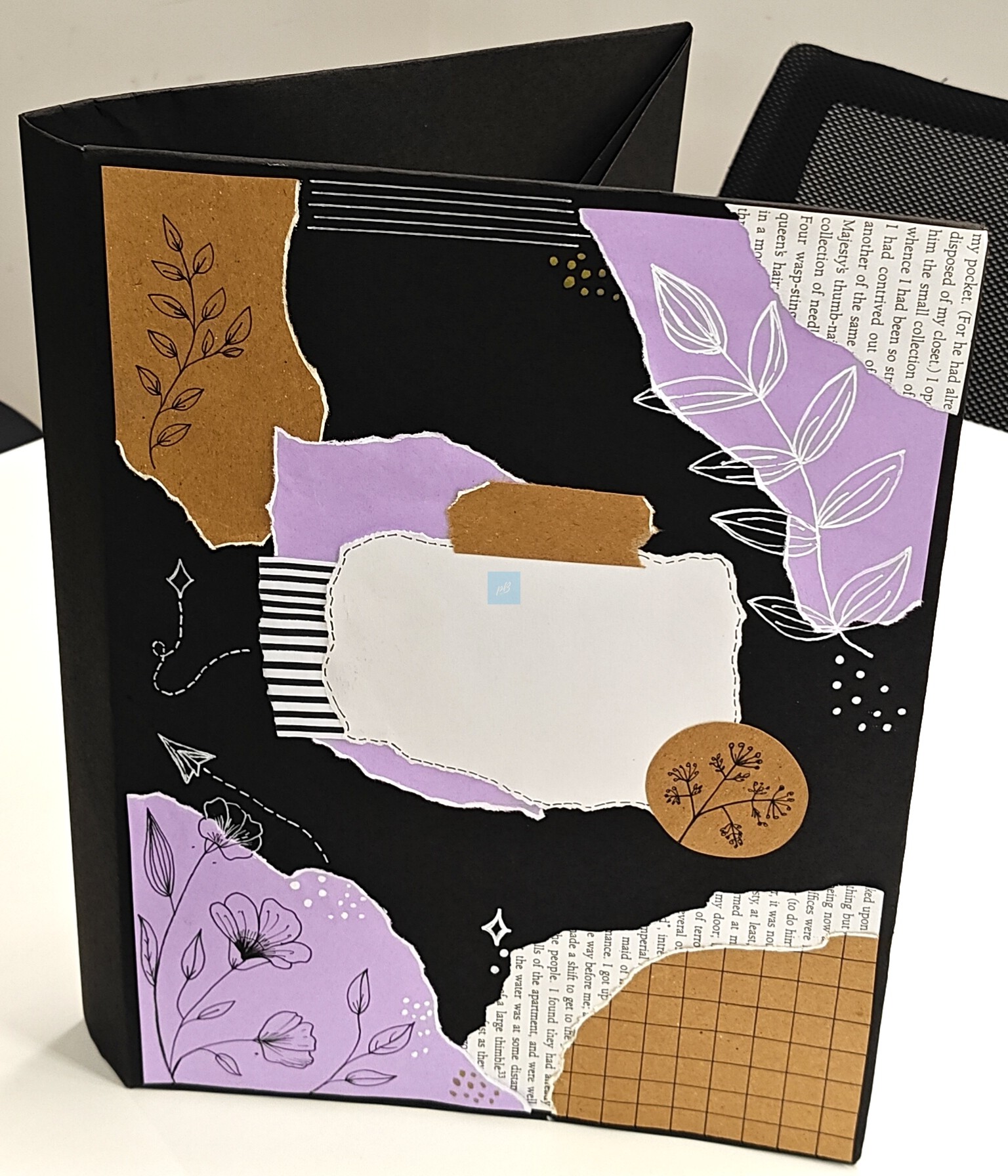 Project Banao Black & Lavender Theme A4 Ring Folder | Handmade A4 Project File | Presentation Folder for School, College & Office Documents | Made in India - Image 2