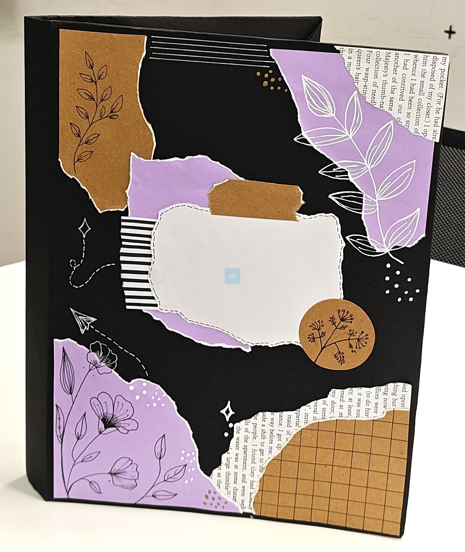 Project Banao Black & Lavender Theme A4 Ring Folder | Handmade A4 Project File | Presentation Folder for School, College & Office Documents | Made in India - Image 3