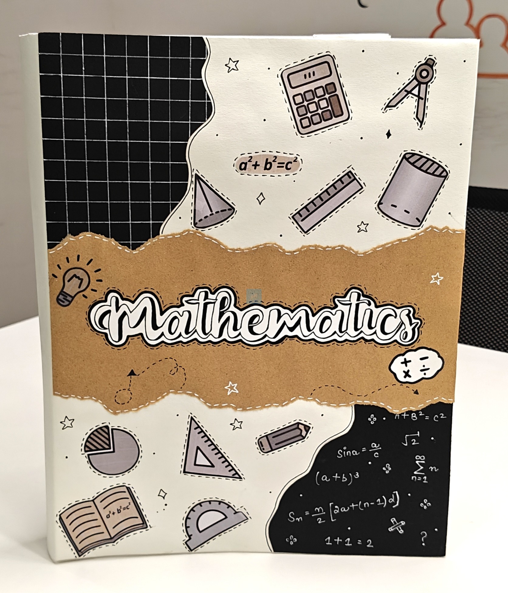 Project Banao Mathematics Project File | Black & White A4 Ring Folder | Handmade School & College Assignment File | Reusable Document Organizer | Made in India - Image 6