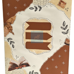 Project Banao Brown Vintage Journal Theme A4 Ring Folder | Handmade Aesthetic Project File | Reusable Presentation Folder | School & College Assignment File | Made in India
