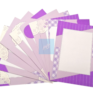 Project Banao Lavender Lace Theme A4 Handmade Designer Sheets | Pack of 10 Sheet | Decorative Craft Paper for School Projects, Scrapbooking, Journals, & DIY Art | 180 GSM | Made in India