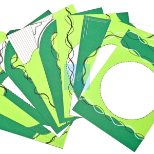 Project Banao Green Abstract Theme A4 Handmade Designer Sheets | Pack of 10 Sheets | Decorative Craft Paper for School Projects, Scrapbooking, Journals, & DIY Art | Made in India