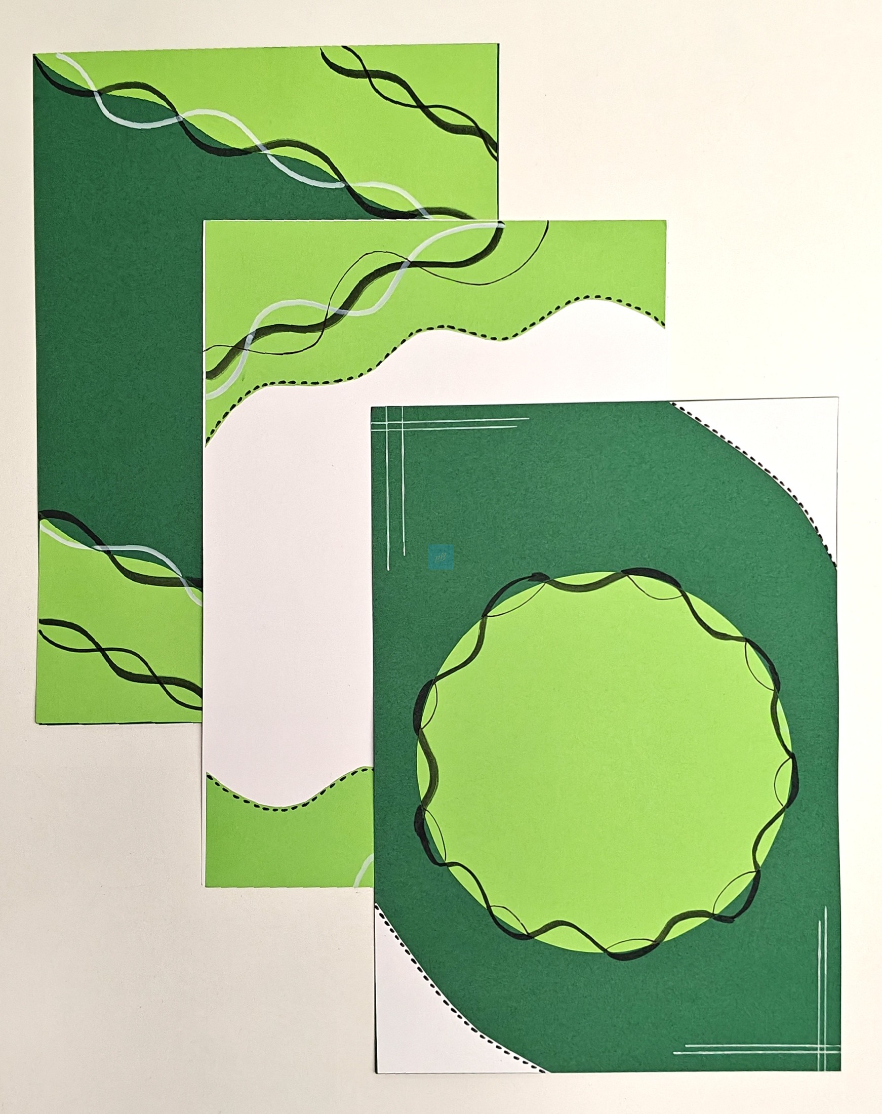 Project Banao Green Abstract Theme A4 Handmade Designer Sheets | Pack of 10 Sheets | Decorative Craft Paper for School Projects, Scrapbooking, Journals, & DIY Art | Made in India - Image 4