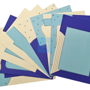 Project Banao Royal Blue Theme A4 Handmade Designer Craft Sheets (10 pcs) | Decorative Paper for Scrapbook, School Projects, Journals & DIY Art | Made in India