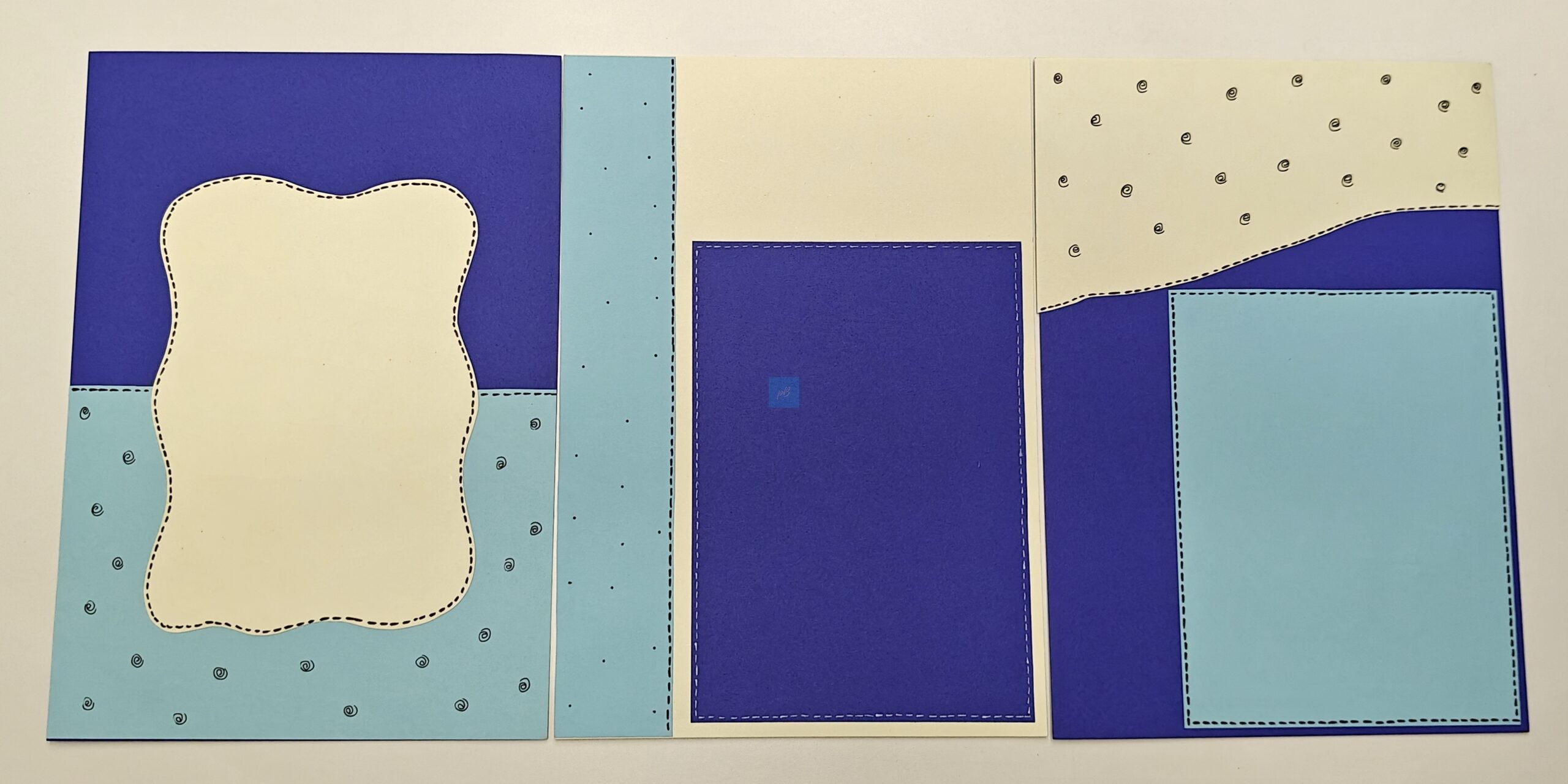 Project Banao Royal Blue Theme A4 Handmade Designer Craft Sheets (10 pcs) | Decorative Paper for Scrapbook, School Projects, Journals & DIY Art | Made in India - Image 4