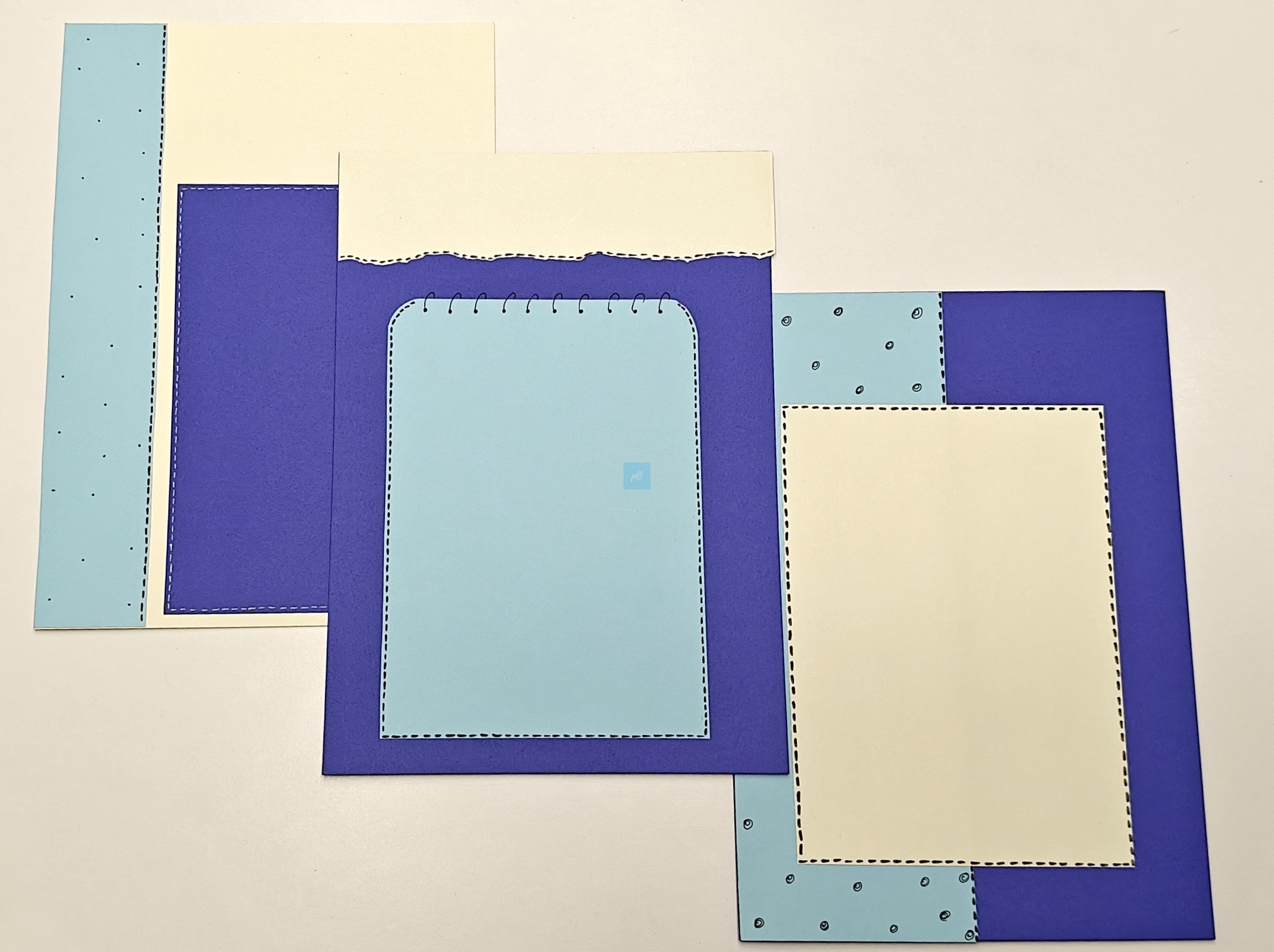 Project Banao Royal Blue Theme A4 Handmade Designer Craft Sheets (10 pcs) | Decorative Paper for Scrapbook, School Projects, Journals & DIY Art | Made in India - Image 2