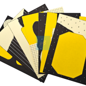 Project Banao Honeycomb Yellow & Black A4 Handmade Designer Craft Sheets (10 pcs) | Decorative Paper for Scrapbook, School Projects, Journals, Art & DIY Decorations | Made in India