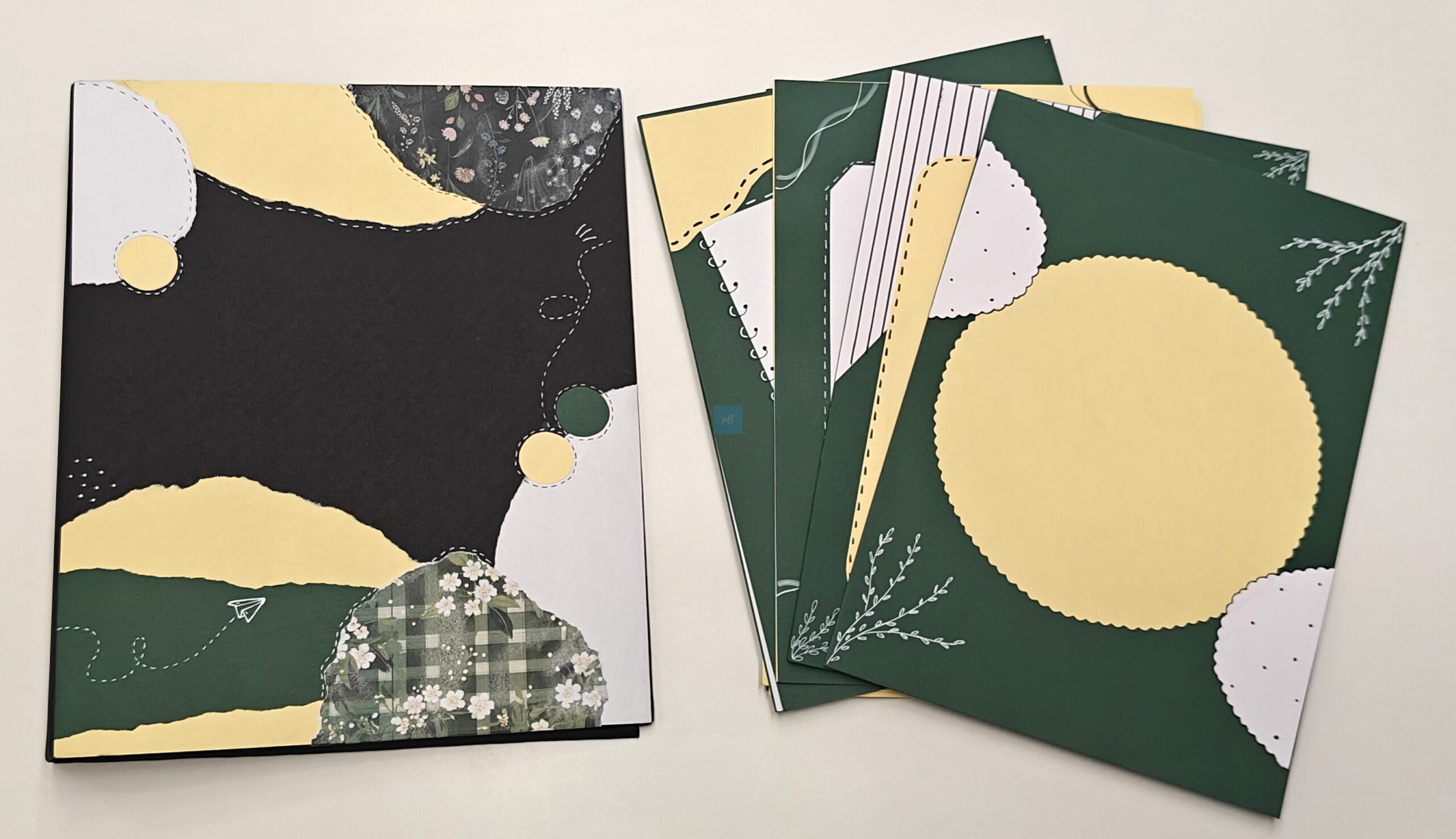 Project Banao Botanical Aesthetic A4 Project File & Sheets Combo | Handmade Ring Binder with 10 Designer Sheets | Floral Presentation Folder for School & College Projects | Made in India - Image 2