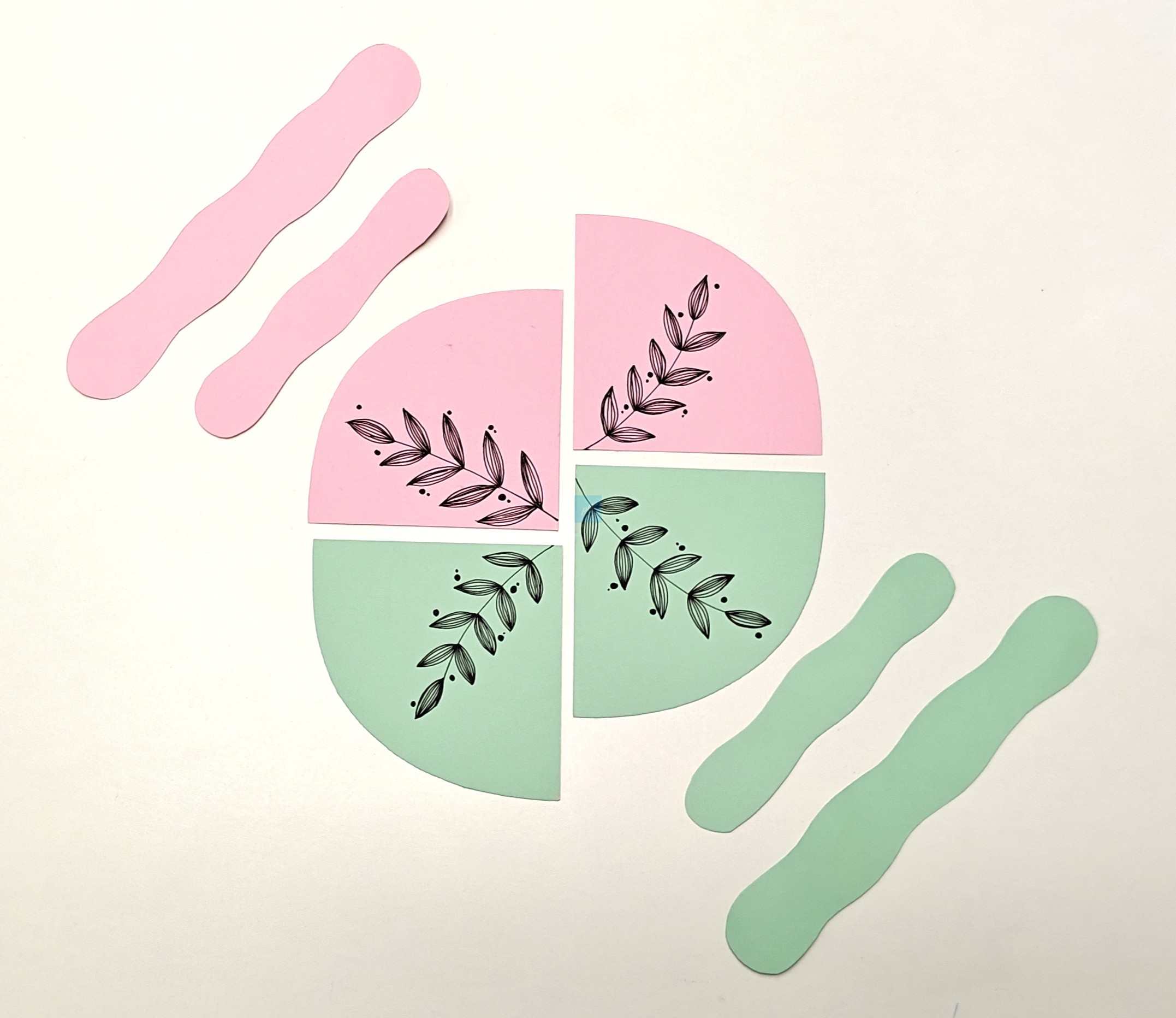 Project Banao Decoration Borders & Headings Cutouts Set - Yellow, Sky Blue & Pastel Beige Floral Leaf Theme | Borders, Headings & Subheadings, DIY School Project, Chart & Craft Decoration Supplies | Made in India - Image 8