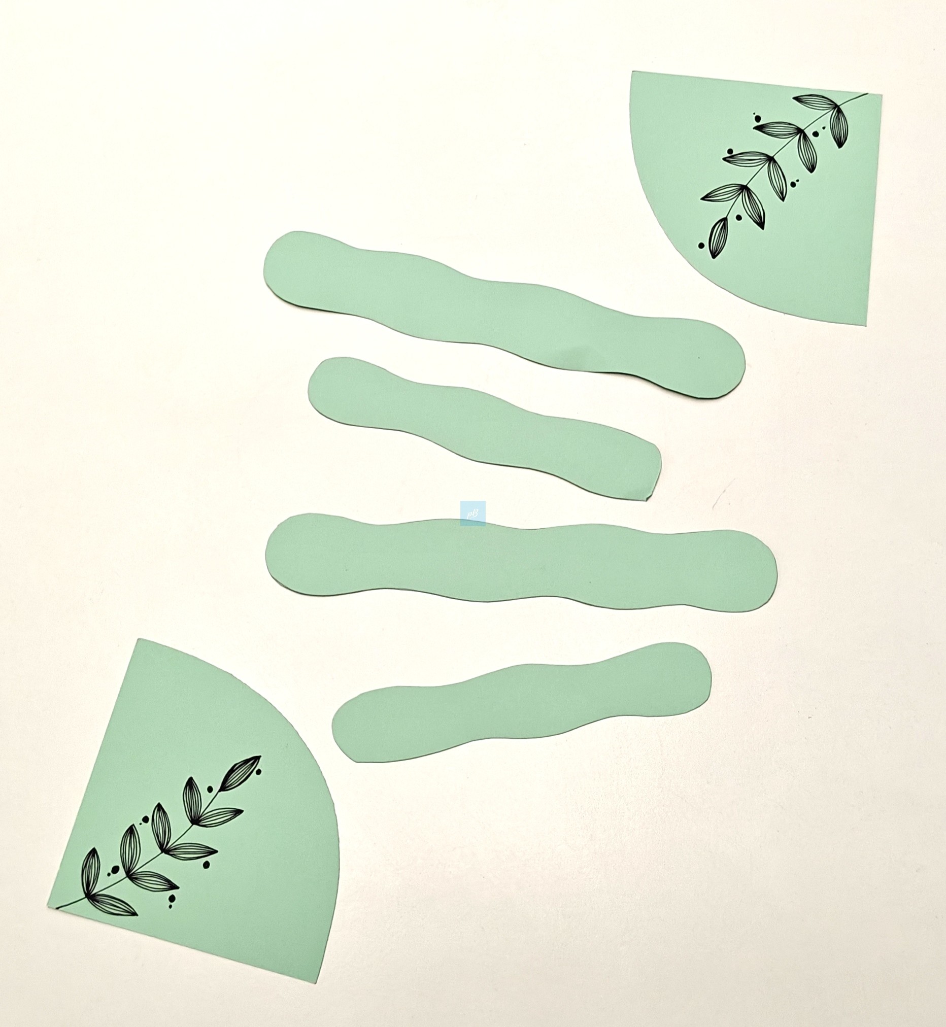 Project Banao Decoration Borders & Headings Cutouts Set - Yellow, Sky Blue & Pastel Beige Floral Leaf Theme | Borders, Headings & Subheadings, DIY School Project, Chart & Craft Decoration Supplies | Made in India - Image 4
