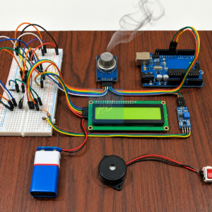 Project Banao Fire & Smoke Detection Robot Model Project Kit | Arduino UNO MQ-2 Gas & Smoke Sensor with LCD Display, Buzzer & DIY Electronics Components | STEM Science Project for School Students