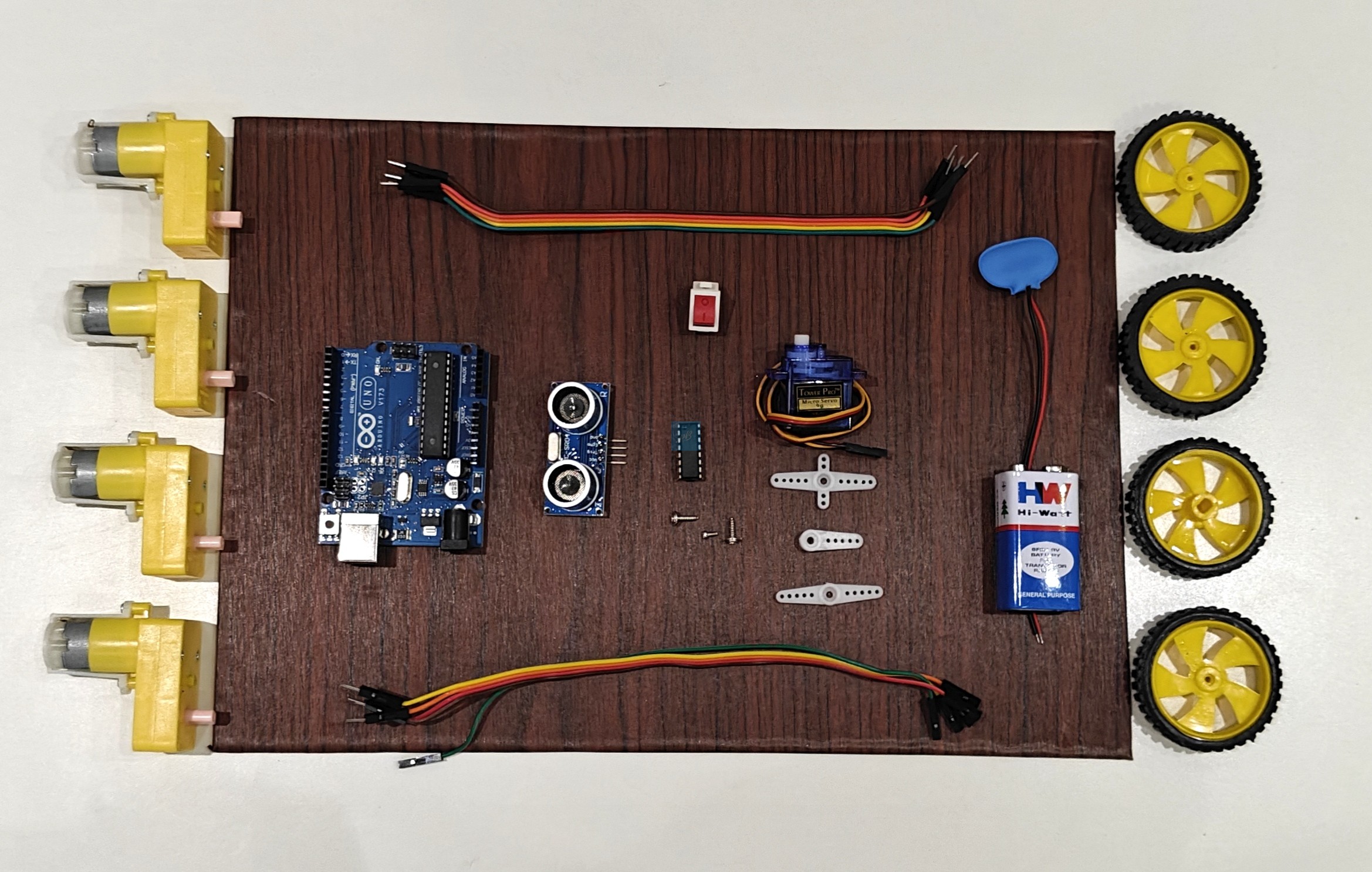 Project Banao Obstacle Avoiding Robot Car Kit | Arduino UNO Smart Autonomous Robot with Ultrasonic Sensor, 4WD Motors & Servo Motor | DIY Robotics STEM Science Project for School Students - Image 8