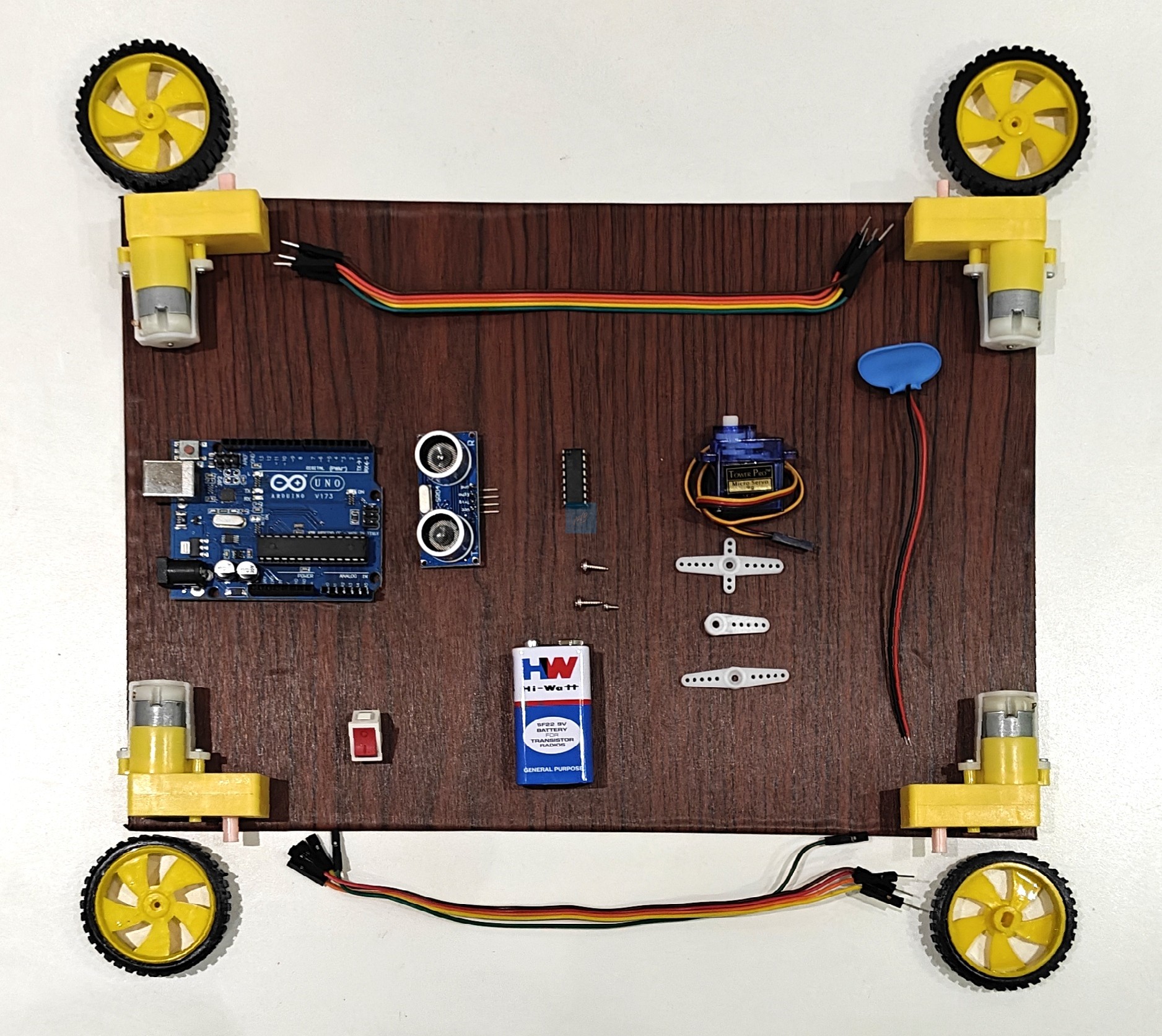 Project Banao Obstacle Avoiding Robot Car Kit | Arduino UNO Smart Autonomous Robot with Ultrasonic Sensor, 4WD Motors & Servo Motor | DIY Robotics STEM Science Project for School Students - Image 6
