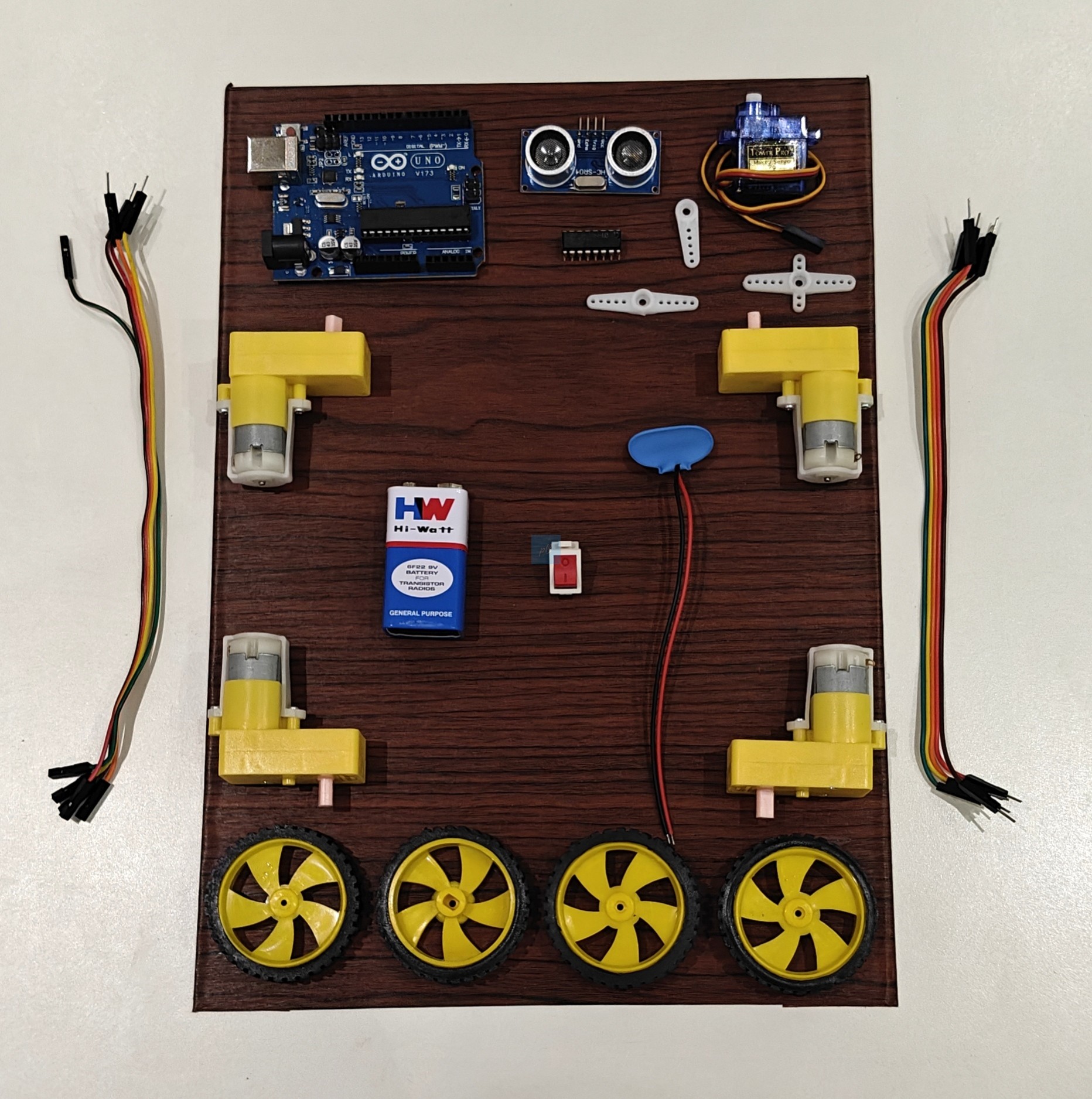 Project Banao Obstacle Avoiding Robot Car Kit | Arduino UNO Smart Autonomous Robot with Ultrasonic Sensor, 4WD Motors & Servo Motor | DIY Robotics STEM Science Project for School Students - Image 5