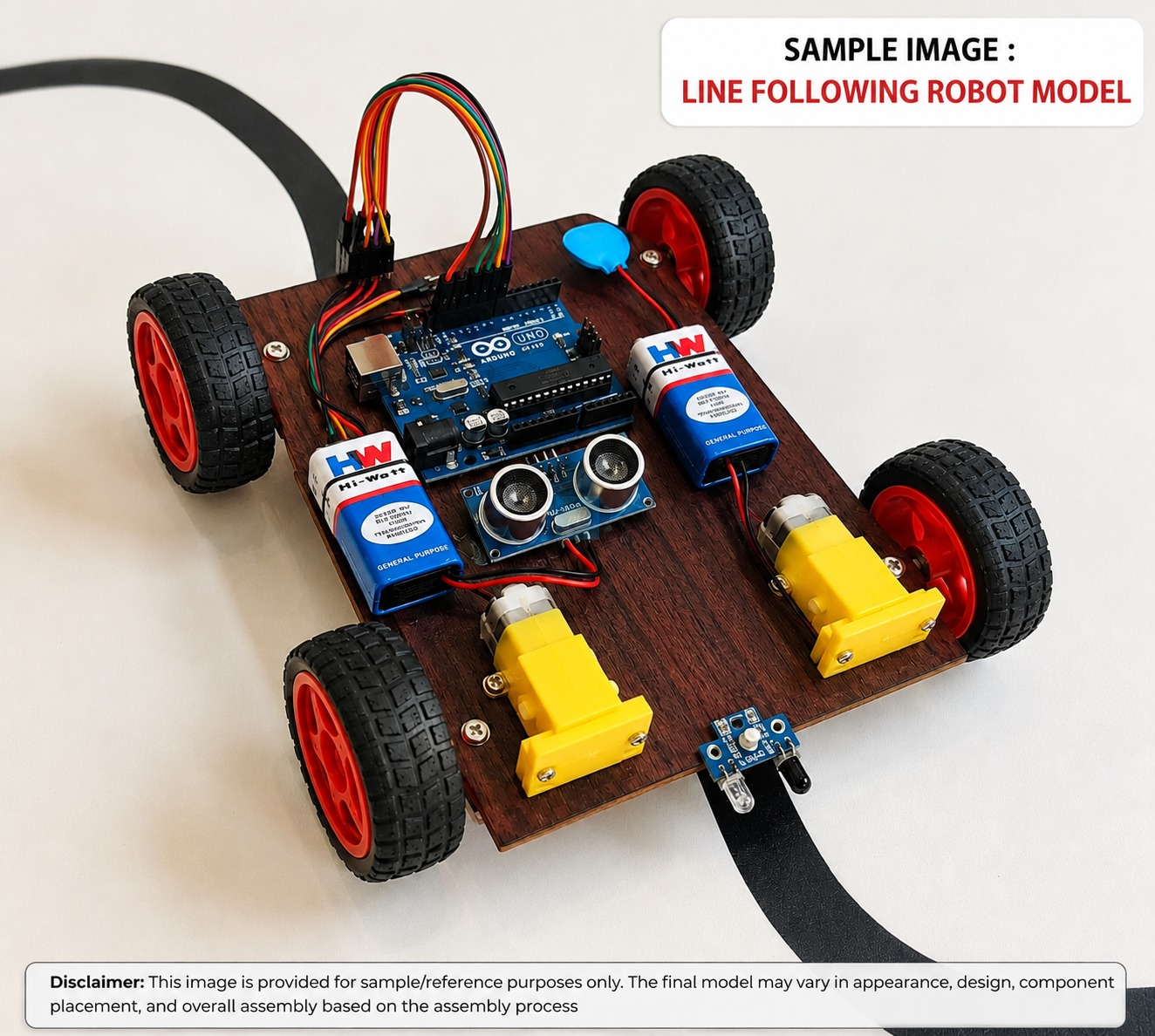 Project Banao Line Follower Robot Car Kit with Arduino UNO, IR Sensor & 4WD Motor Drive | DIY Automatic Line Tracking Robot | STEM Robotics & Electronics Project Kit for School Science Exhibition - Image 6
